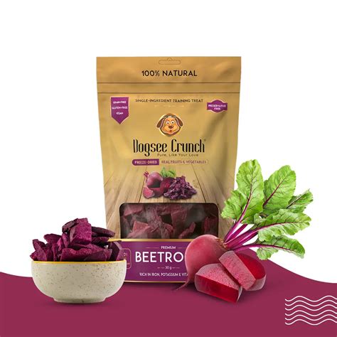 Freeze Dried Beetroot Dog Treats | Dogsee Crunch Beetroot | Dogsee