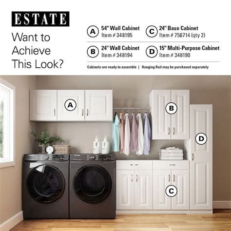 Estate 15-in W x 70.375-in H Wood Composite White Wall-mount Utility ...