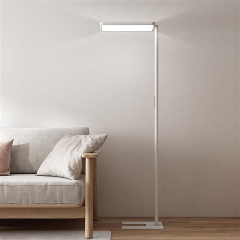 Illus 78" LED Floor Lamp 80W White Modern Floor Lamp 10400LM Dimmable ...