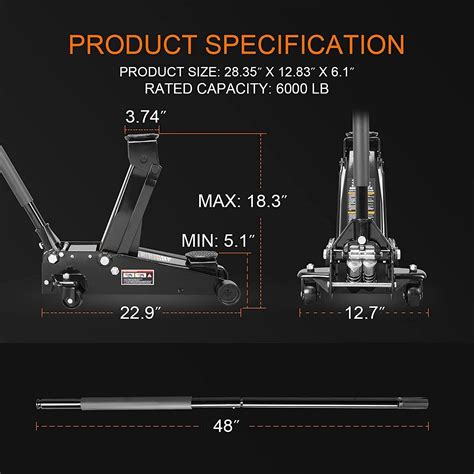 Buy BIG RED ATZ830023BR Hydraulic Heavy Duty Steel Service/Floor Jack ...