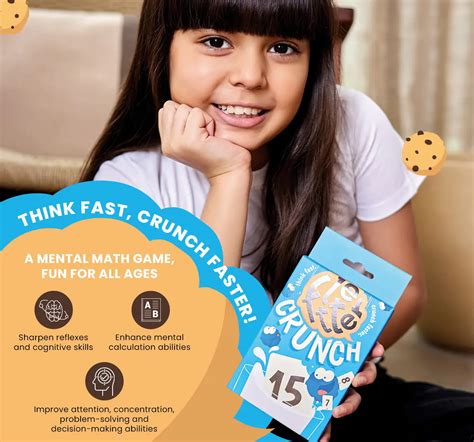 Binca Fletter Crunch Math Game, Fast & Fun Family Game for Kids, 8Y+, 2 ...
