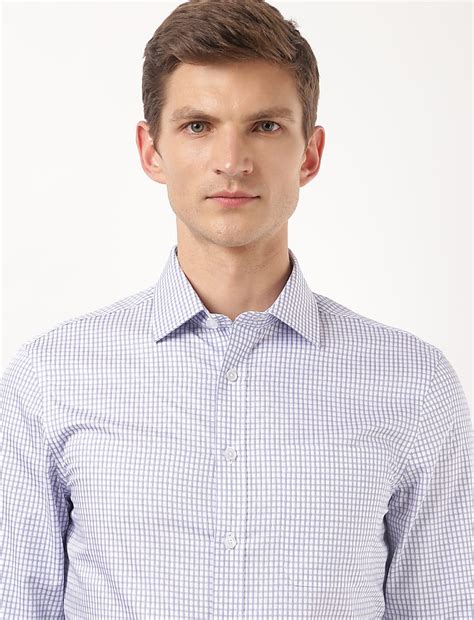 Buy Pure Cotton Checked Spread Collar Shirt at Marks & Spencer