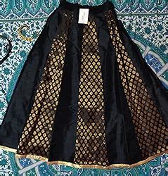 Buy Studio Shringaar Women's Readymade Brocade Maxi Skirt Lahenga (Free ...