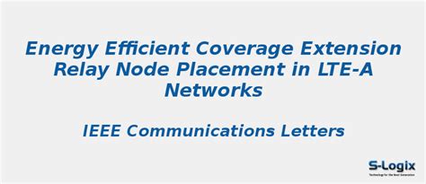 Energy Efficient Coverage Extension Relay Node Placement in LTE-A ...