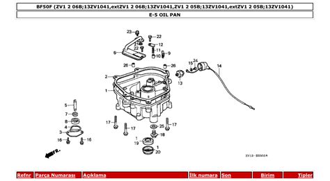 bf50f – Section E-5 OIL PAN parts diagram