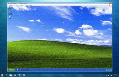 Windows XP Mode 的图像结果