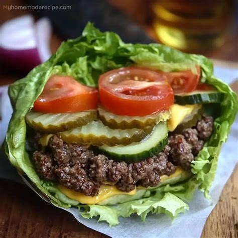 Lettuce Wrap Burgers | Healthy Low-Carb Recipe - My Homemade Recipe ...