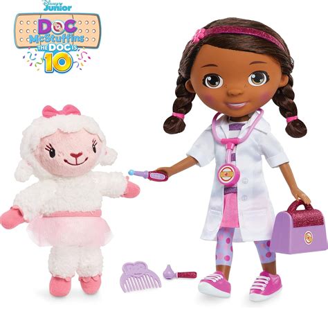 Buy Just Play Doc Mcstuffins Large Doc With Feature Lambie Plush Dolls ...
