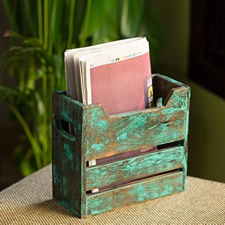 ExclusiveLane 'The Elephant' Hand Carved Table Magazine Stand For ...