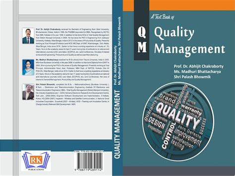 Quality Management : Prof. Dr. Abhijit Chakraborty, Ms. Madhuri ...