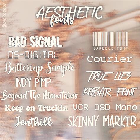 Best Aesthetic Fonts In Word at Robyn Morgan blog