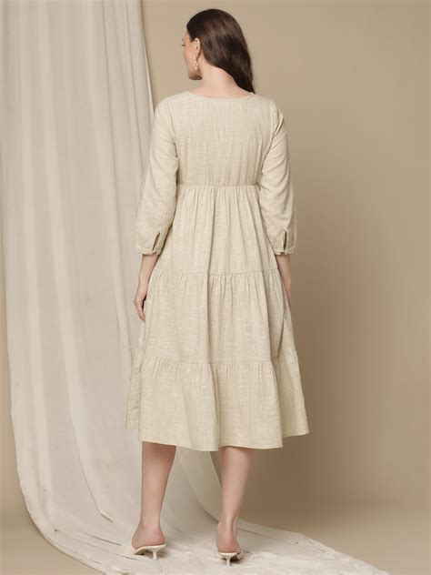 Buy Maternity Cotton Tiered Dress