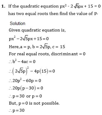 omtex.co.in : . If the quadratic equation px2 - 2 5px + 15 = 0 has two ...