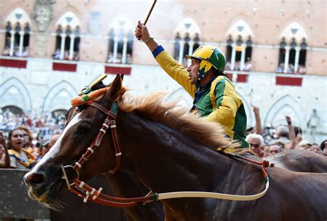 Scenes from the historic Italian horse race 'Palio di Siena'