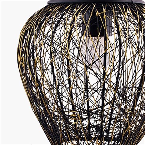 Buy HOMESAKE Black Hanging Steel Wire Mesh Pendant - 20 cm X 17 cm from ...