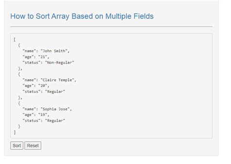 Image result for JavaScript Tutorial How to Sort a Multiple Arrays