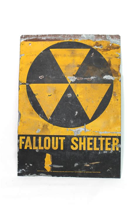 Cold War Fallout Shelter Sign-High Quality Militaria