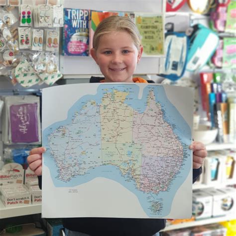 Map of Australia Sticker Caravanning Camping Office