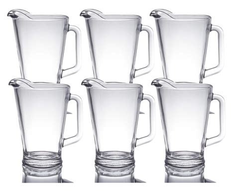 Libbey Case of 6 Crystal Clear Clarity 60 oz. Glass Pitchers
