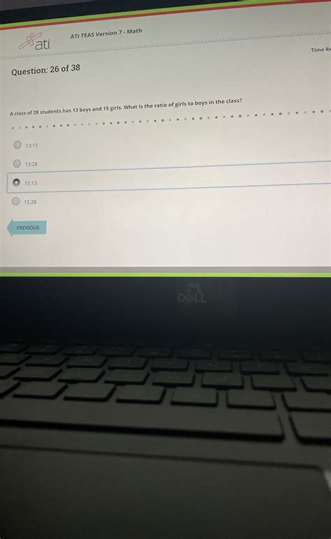 Solved atiATI TEAS Version 7 - ﻿MathQuestion: 26 ﻿of 38Time | Chegg.com