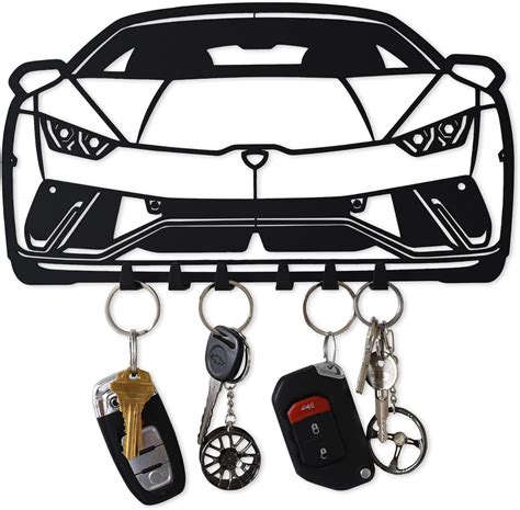 Amazon.com: MOOH Metal Automotive Key Holder with 6 Hooks - Unique Wall Mounted Car Lovers Gifts ...