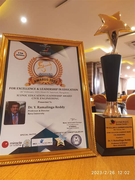 ICONIC EDUCATION LEADERSHIP AWARD CIVIL ENGINEERING | REVA University