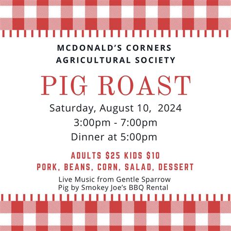 Annual Pig Roast, McDonald's Corners Agricultural Society, Perth, 10 ...