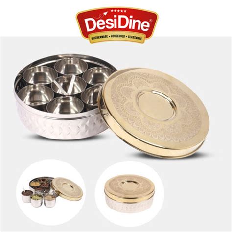 Keep Your Spices Fresh and Organized: DesiDine's Stainless Steel Diamo ...