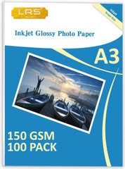 Flipkart.com | LRS Glossy Paper One Side Glossy - 100 Sheets - A3 150 ...