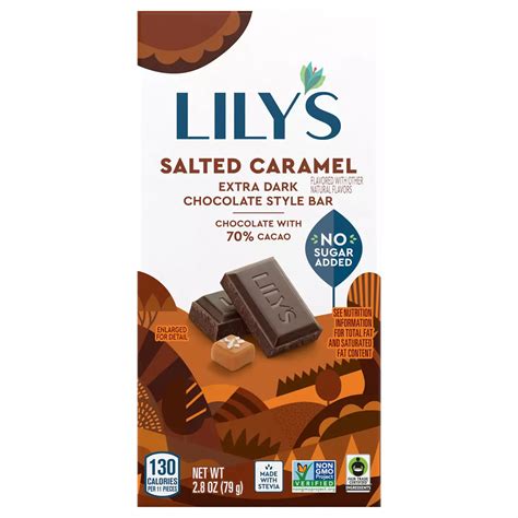 Lily's Salted Caramel Extra Dark Chocolate Style Bar - Shop Candy at H-E-B