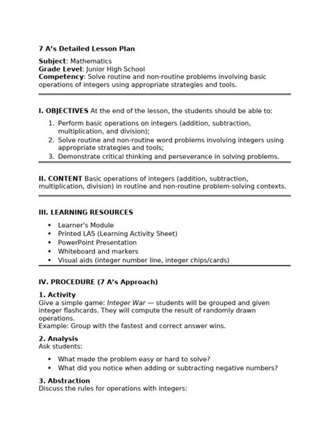 Image result for Math Lesson Integer
