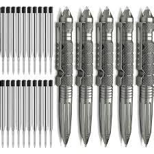Tungsten Steel Military Tactical Pen Set, Multifunctional EDC Self ...