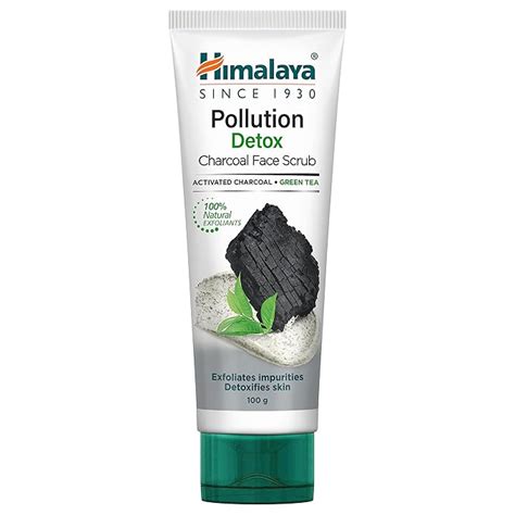 Buy Himalaya Pollution Detox Charcoal Face Scrub | 100g Online at Low ...
