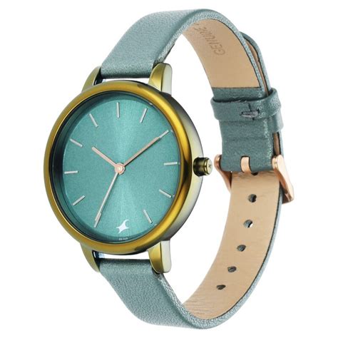 Buy Online Fastrack Glitch Quartz Analog Blue Dial Leather Strap Watch ...