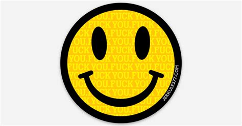 Smile FU by Hercules Platts | Round labels | Sticker Mule India
