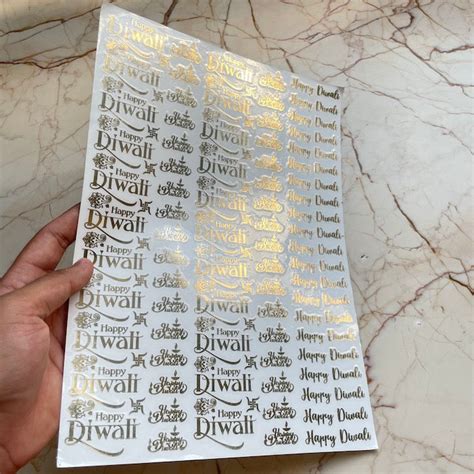 Happy Diwali metallic Sticker sheet