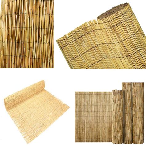 Rts Large Peeled Reed Fence Natural Roll Screening Fencing Privacy ...