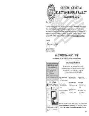 Fillable Online Official general election sample ballot - Lake County ...
