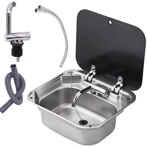 Buy RV Bar Kitchen Sink and Faucet Combo Set, 304 Stainless Steel ...