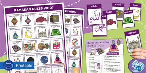 Ramadan Printable Guess Who Board Game - Ramadan Activities