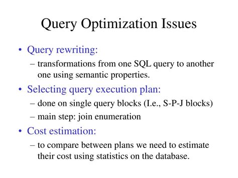 Image result for List the Basic Applications of Query Optimization