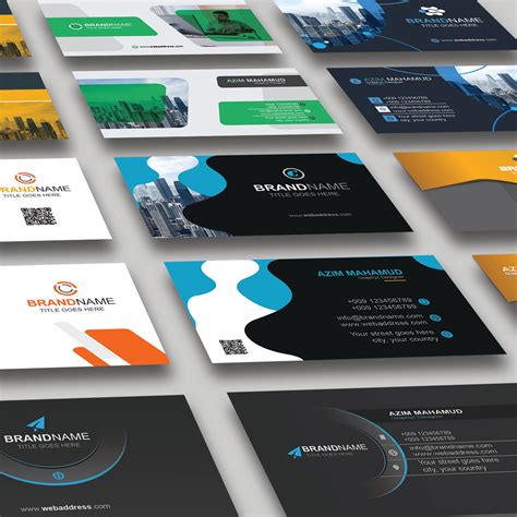 Different type of business cards on Behance