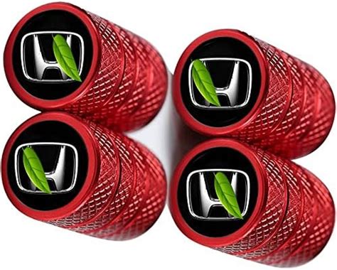 Greenworld Premium Red Metal Car Tyre Valve Cap Air Cap Car Tyre Valve ...