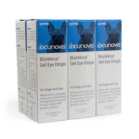 Sentrx - Ocunovis Gel Eye Drops for Dogs and Cats with Dry Eyes, Hydrating Cat and Dog Eye Drops ...