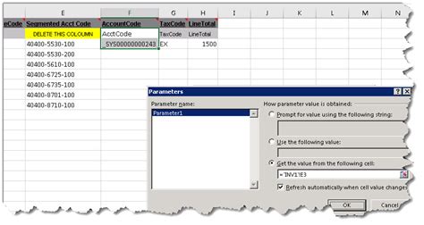 Excel 2016 Pass Cell Value to SQL Query 的图像结果