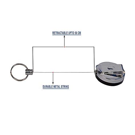 NPRC Unisex ABS Retractable Yoyo ID Card Holder Belt Key Chain ...