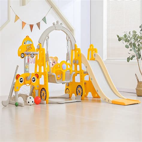 Metreno 5-in-1 sliders for kids 2 to 5 years Big Slide and swing for ...