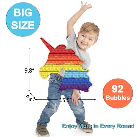 Buy ZIMFANQI Pop on It Fidget Toys Jumbo Pop Its Big Simple Dimple ...
