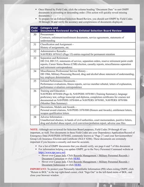 Personnel record review, OMPF & ESR Review | PDF