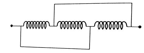 Pure inductance of `3.0 H` is connected as shown below. The equivalent ...
